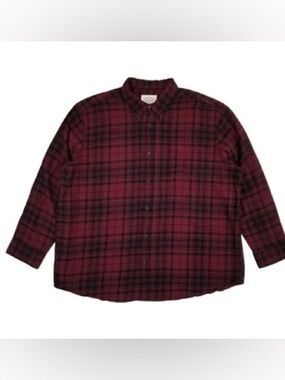 Ridgecut Toughwear Men's Red Plaid Button-Up Shirt Size XLT